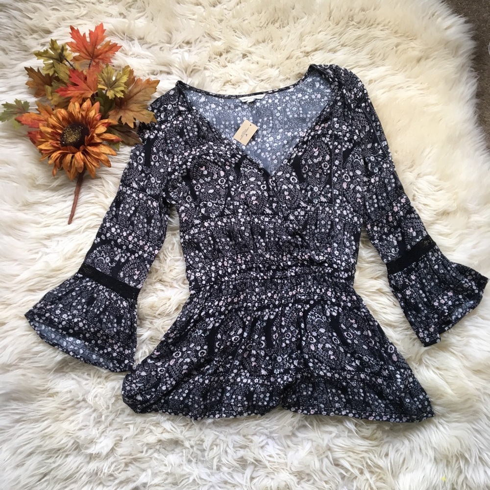 American Eagle Cross Front Romper